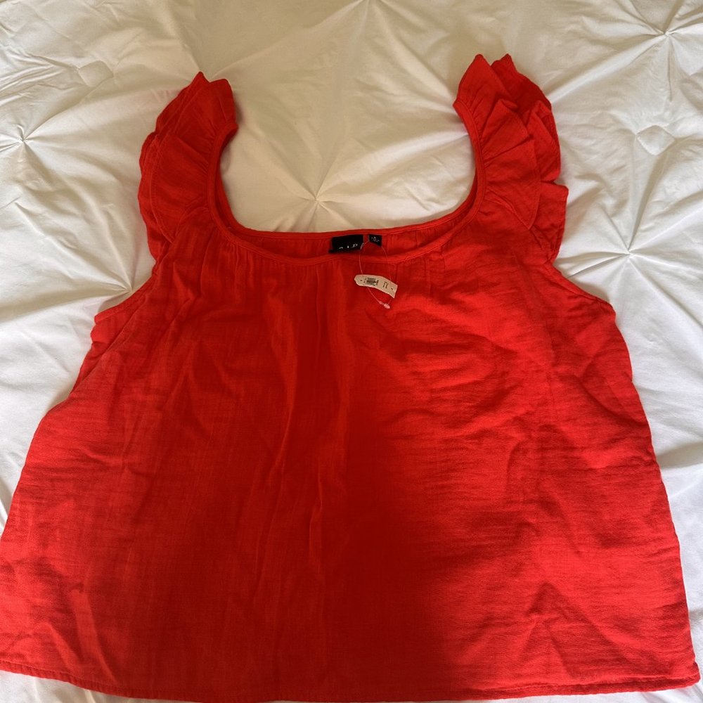 Red Ruffle Tank Top - Picture 2 of 2